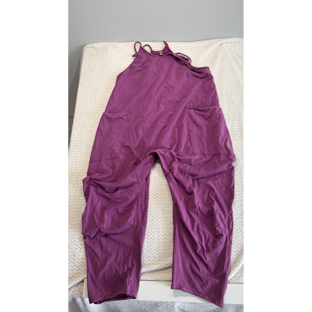 Free People Movement FP Hot Shot Body Romper large purple one piece Jumpsuit